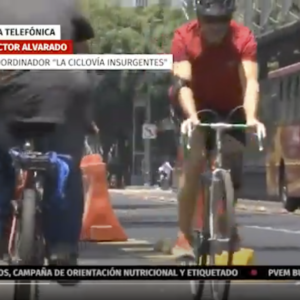 Piden que sea permanente la ciclovía emergente en Insurgentes Piden que sea permanente la ciclovía emergente en Insurgentes